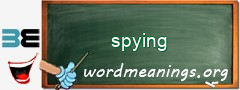 WordMeaning blackboard for spying
